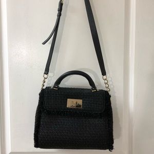 Black tweed Kate Spade New York satchel